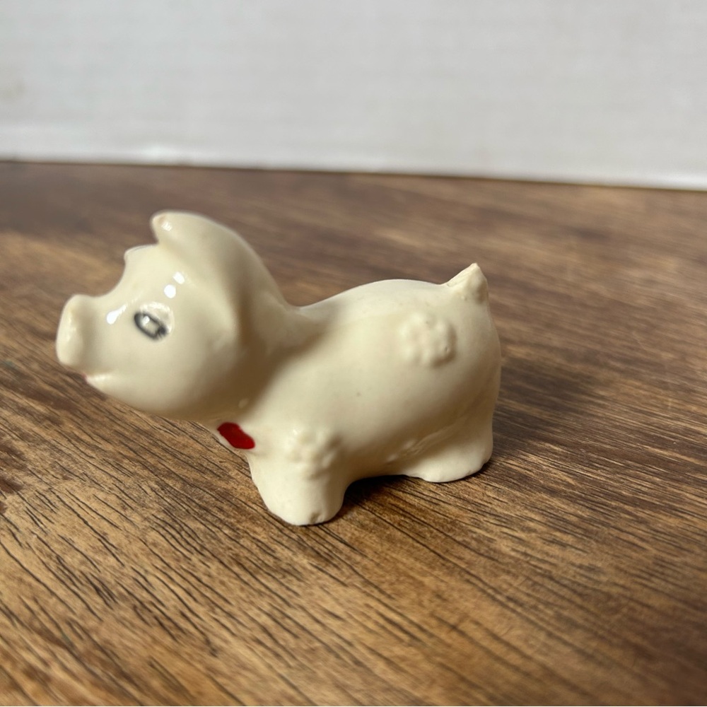 Lot Of 3 Vintage Porcelain Animal Figures Japan Terrier Dog Pig Cat 1940’s - Picture 11 of 12